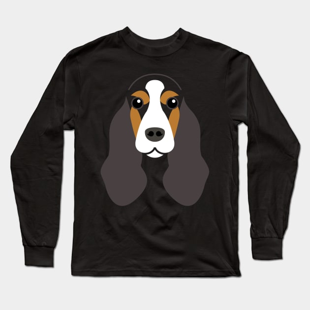 Cocker Spaniel dog face Long Sleeve T-Shirt by ShirtBricks